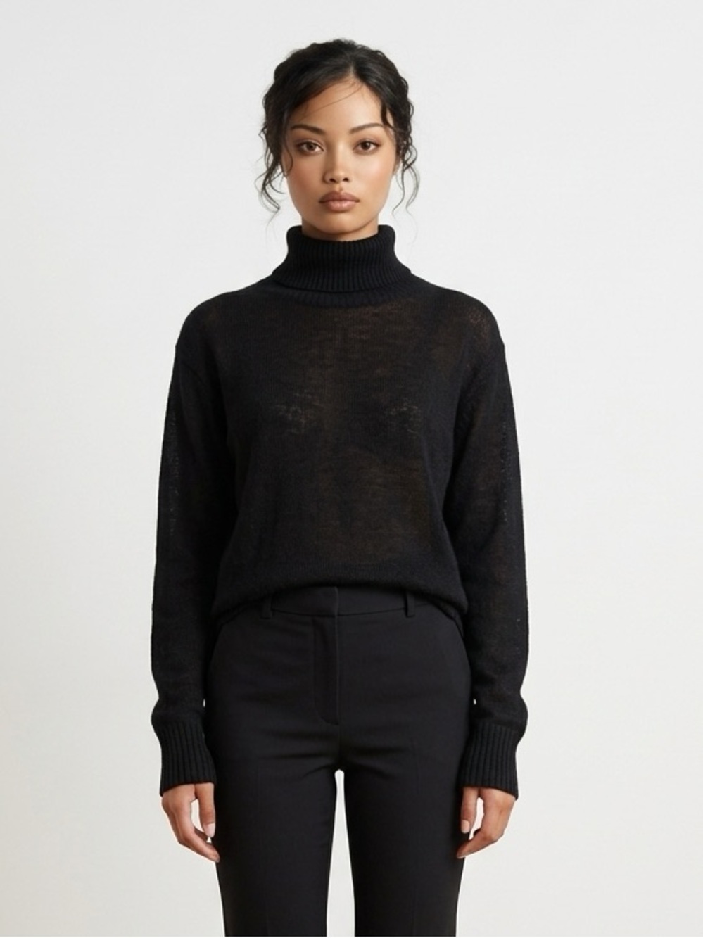 100% Cashmere Designer Reformation Jeans Turktleneck Sweater | Small- Medium